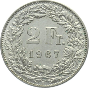 Preview: 2 Franken 1967 B